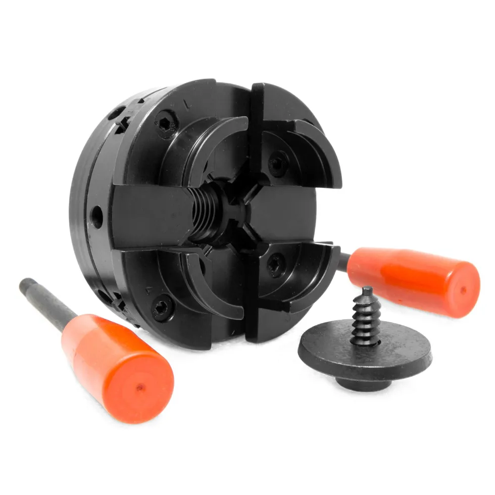 WEN LA4444 4-Inch 4-Jaw Self-Centering Lathe Chuck Set with 1-Inch x 8TPI Thread