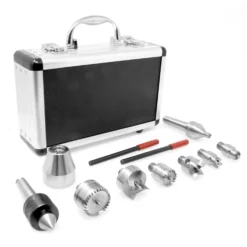 WEN LA0009 9-Piece MT2 Wood Lathe Drive and Live Center Kit with Aluminum Case