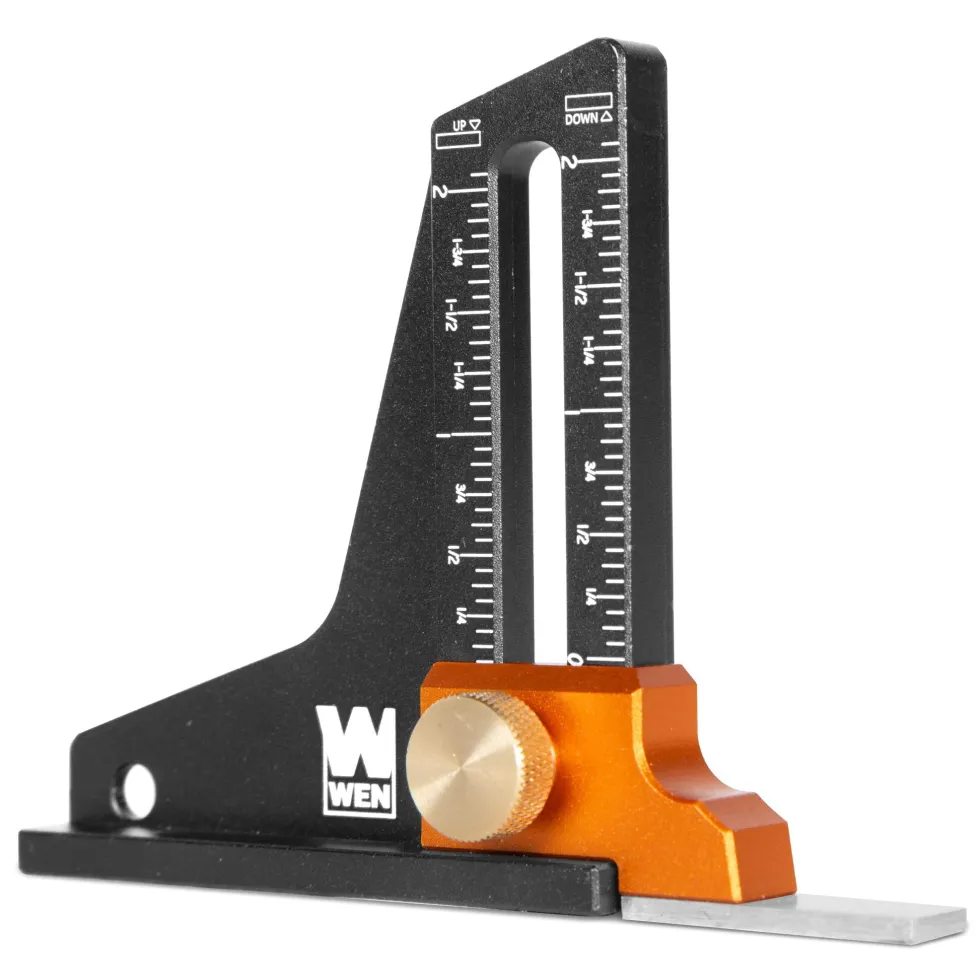 WEN ME522G 2-Inch Dual-Scale Tool Setup and Height Gauge for Band Saws, Table Saws, Router Tables, and Woodworking Equipment