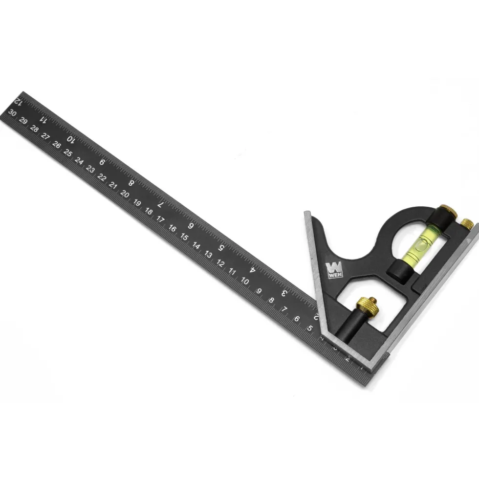 WEN ME144L 12-Inch Aluminum Combination Square with Bubble Level