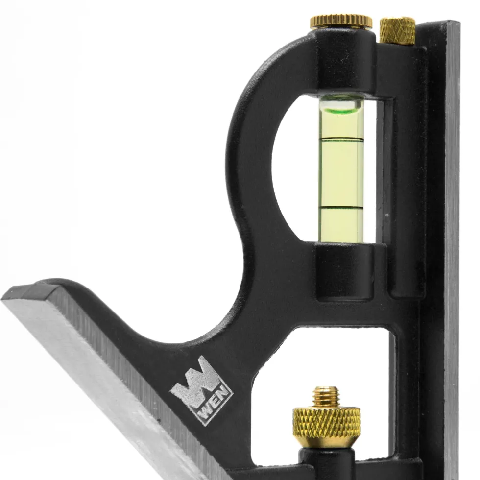 WEN ME144L 12-Inch Aluminum Combination Square with Bubble Level