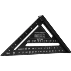 WEN ME777L 7-Inch Magnetic Rafter Square Layout Tool with Laser-Etched Scale