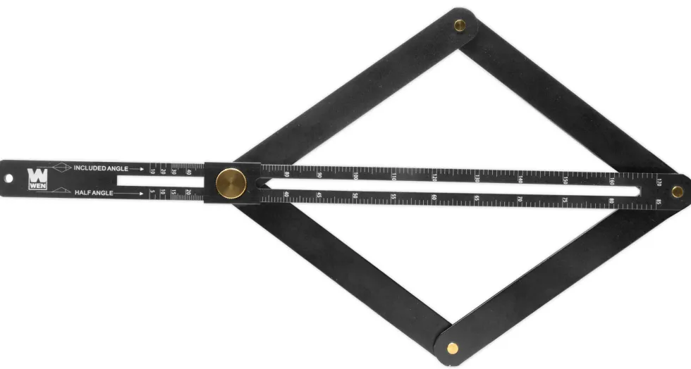 WEN ME360P Aluminum Miter Saw Bevel Gauge and Corner Angle Finder for Woodworking