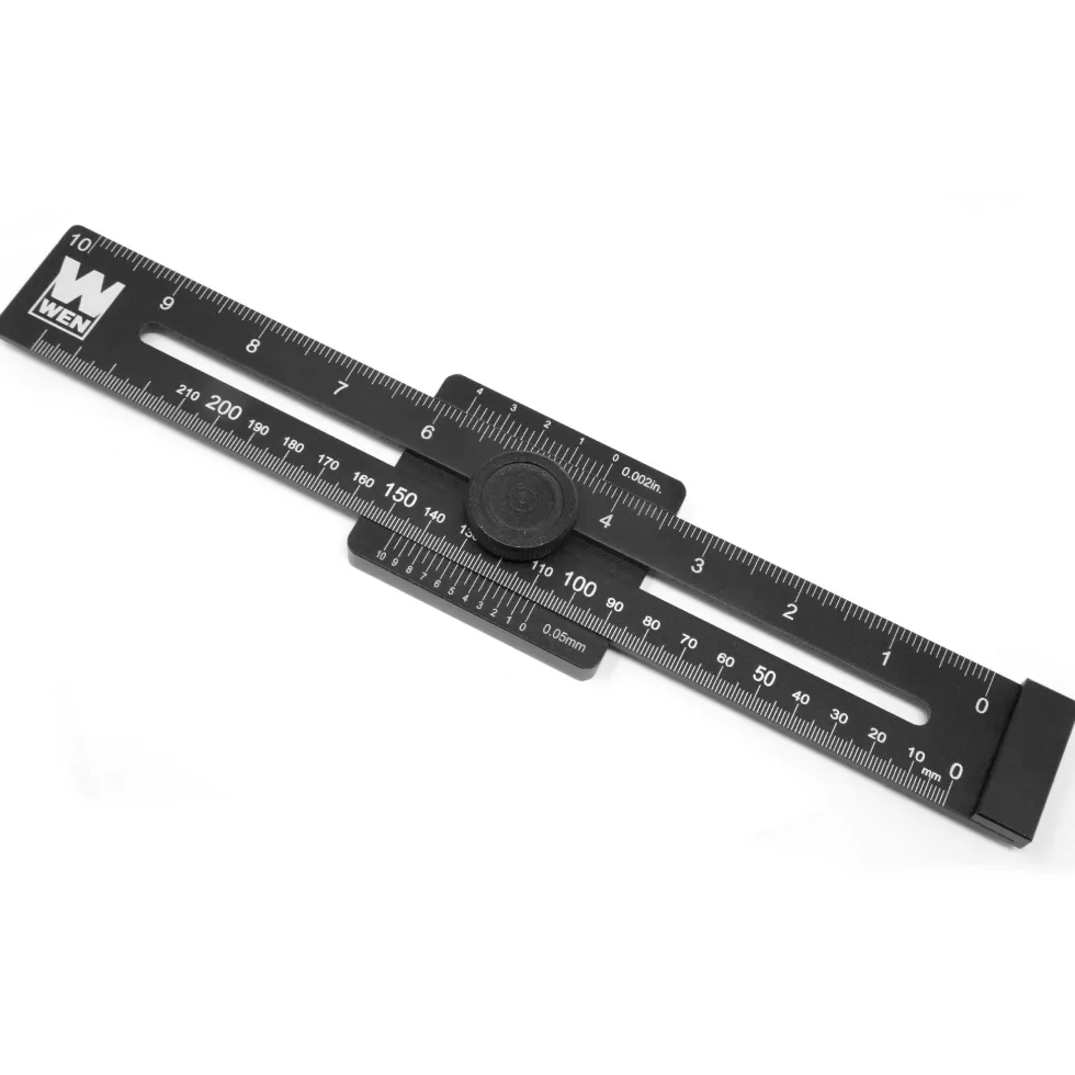 WEN ME251R 10-Inch Aluminum Offset Marking Gauge and Layout Tool with Laser-Etched Scale