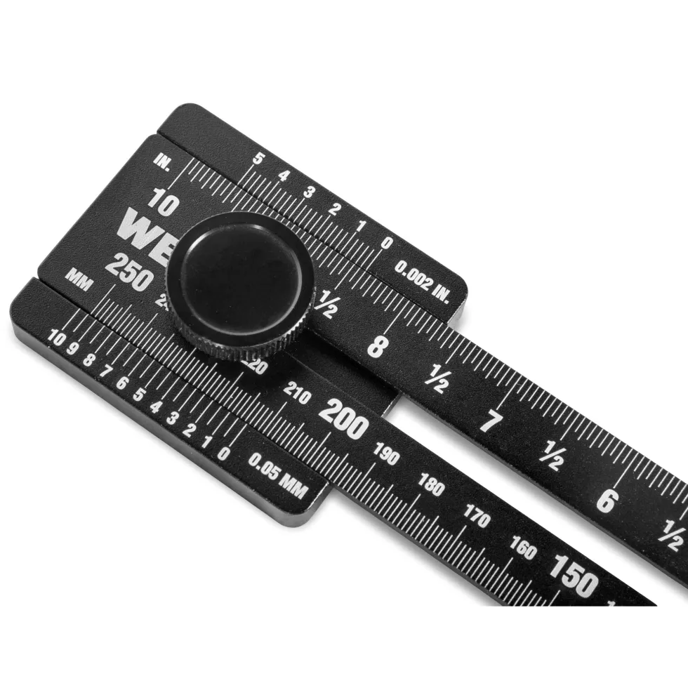 WEN ME252R 10-Inch Aluminum Offset Marking Gauge and Layout Tool with Laser-Etched Scale