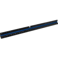 WEN ME333R 12-Inch Aluminum Triangular Architect Ruler with Laser-Etched Imperial Drafting Scales