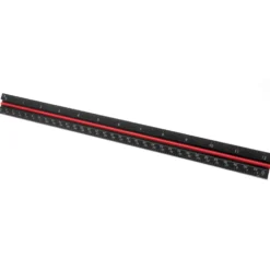 WEN ME333R 12-Inch Aluminum Triangular Architect Ruler with Laser-Etched Imperial Drafting Scales