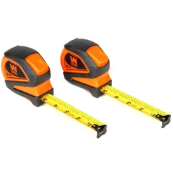 WEN ME425T-2 25-Foot Measuring Tape with Automatic Brake and Dual-Release Triggers, Two Pack