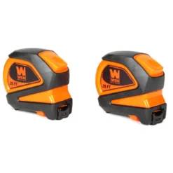 WEN ME425T-2 25-Foot Measuring Tape with Automatic Brake and Dual-Release Triggers, Two Pack