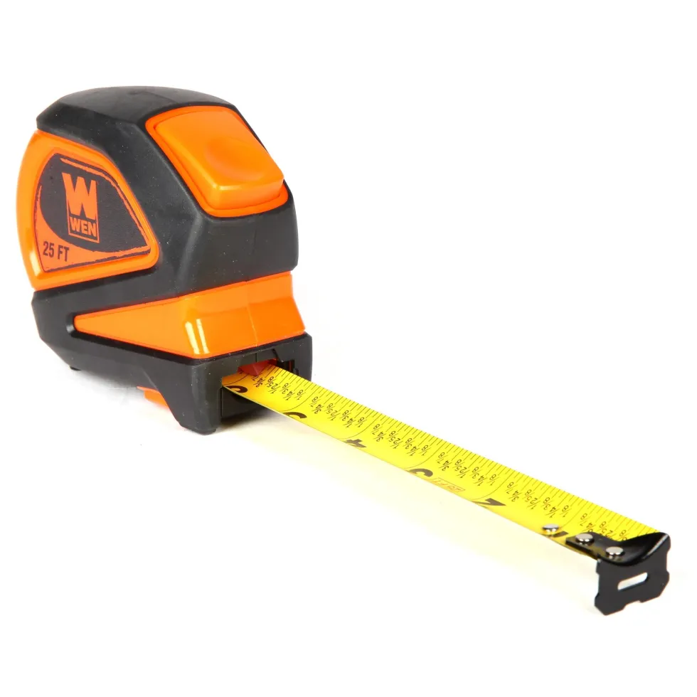 WEN ME425T-2 25-Foot Measuring Tape with Automatic Brake and Dual-Release Triggers, Two Pack