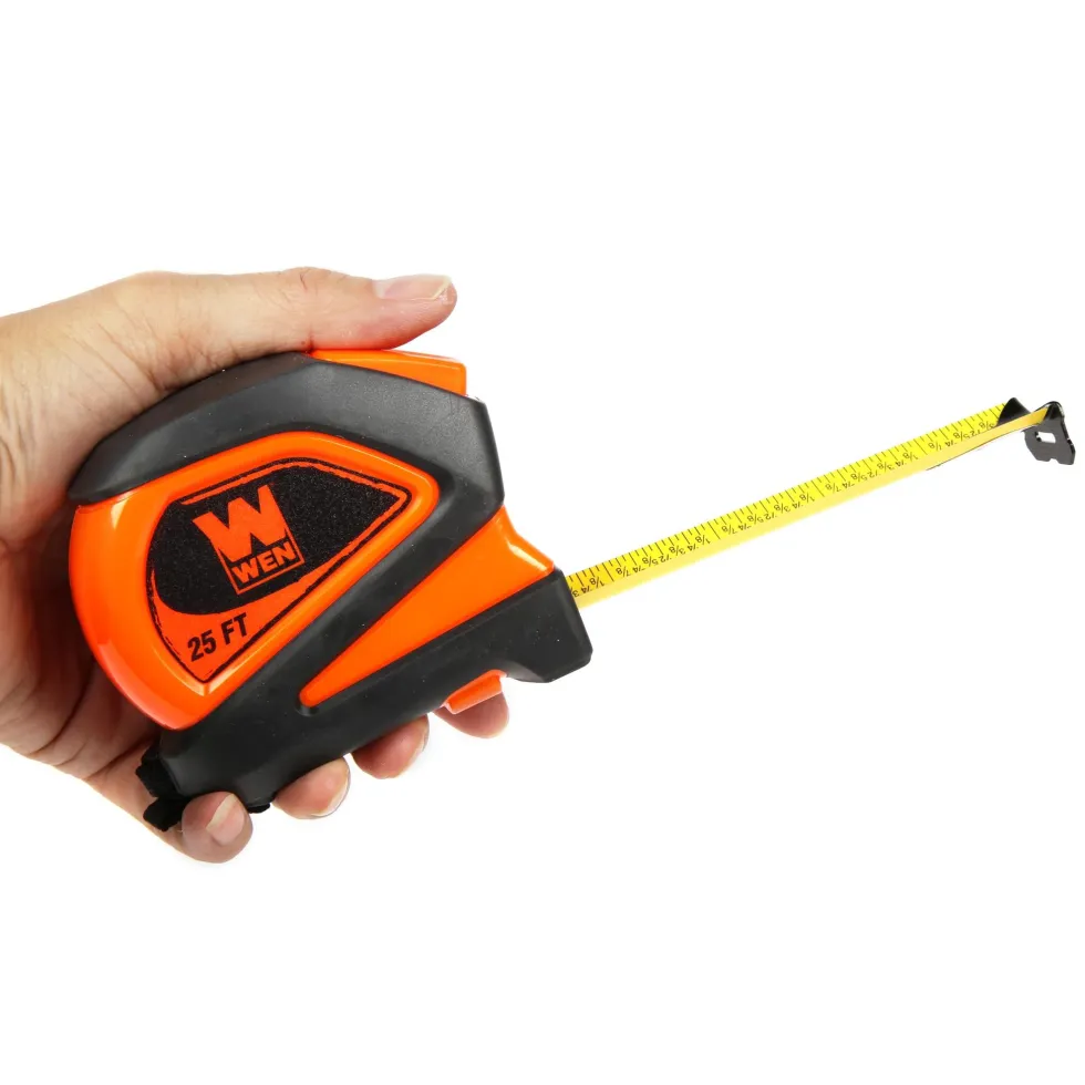 WEN ME425T-2 25-Foot Measuring Tape with Automatic Brake and Dual-Release Triggers, Two Pack
