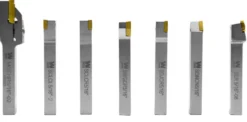 WEN MLA007 Premium 5/16-Inch Nickel-Plated Indexable Carbide-Tipped Metal Lathe Tool Bits, 7-Piece Set with Storage Case