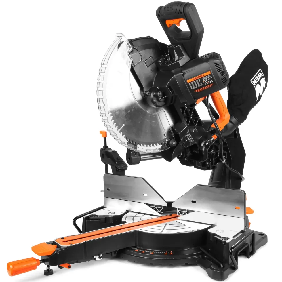 WEN MM1215 15-Amp 12-Inch Dual Bevel Sliding Compound Miter Saw with LED Cutline