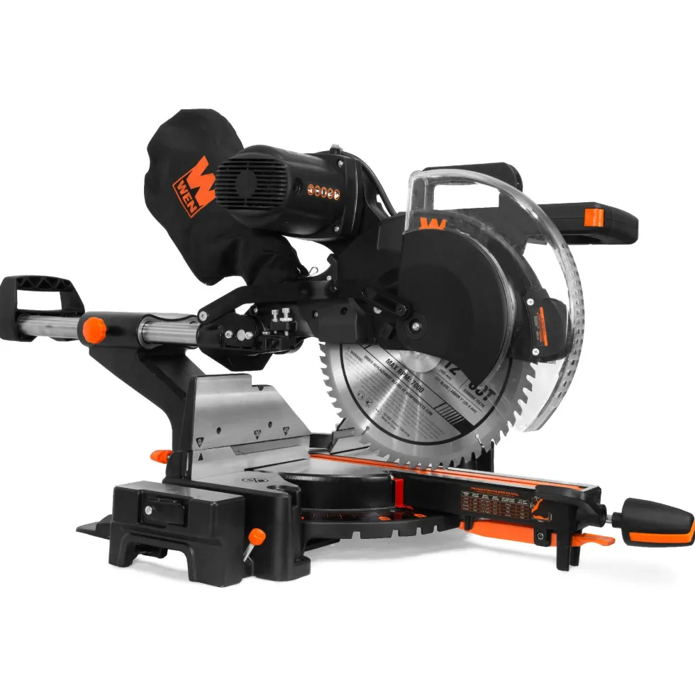 WEN MM1214T 15-Amp 12-Inch Dual Bevel Sliding Compound Miter Saw with Laser