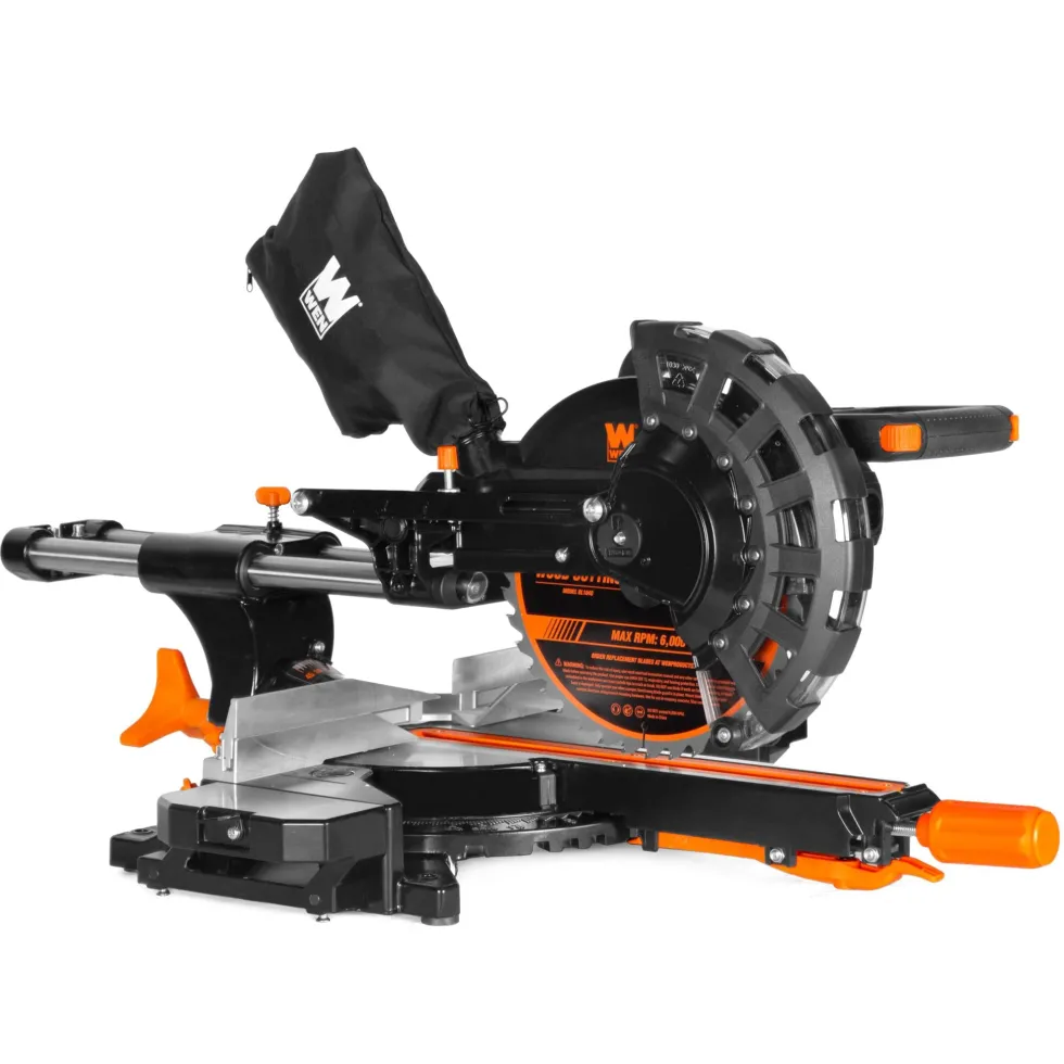 WEN MM1014T 15-Amp 10-Inch Single-Bevel Sliding Compound Miter Saw with Laser