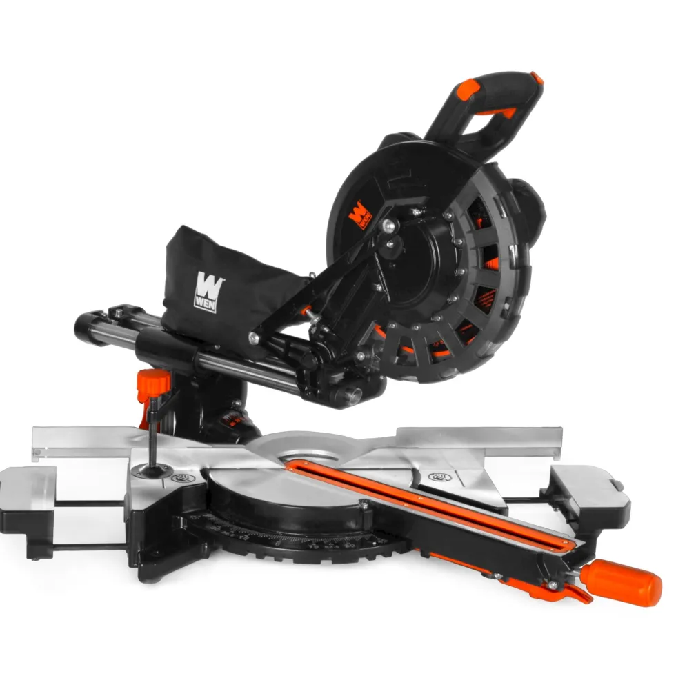 WEN MM1014T 15-Amp 10-Inch Single-Bevel Sliding Compound Miter Saw with Laser