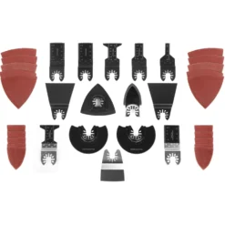 WEN MTB014 34-Piece Oscillating Multi-Tool Accessory Set with HCS Blades, Bi-Metal Blades, Sanders, and Scraper