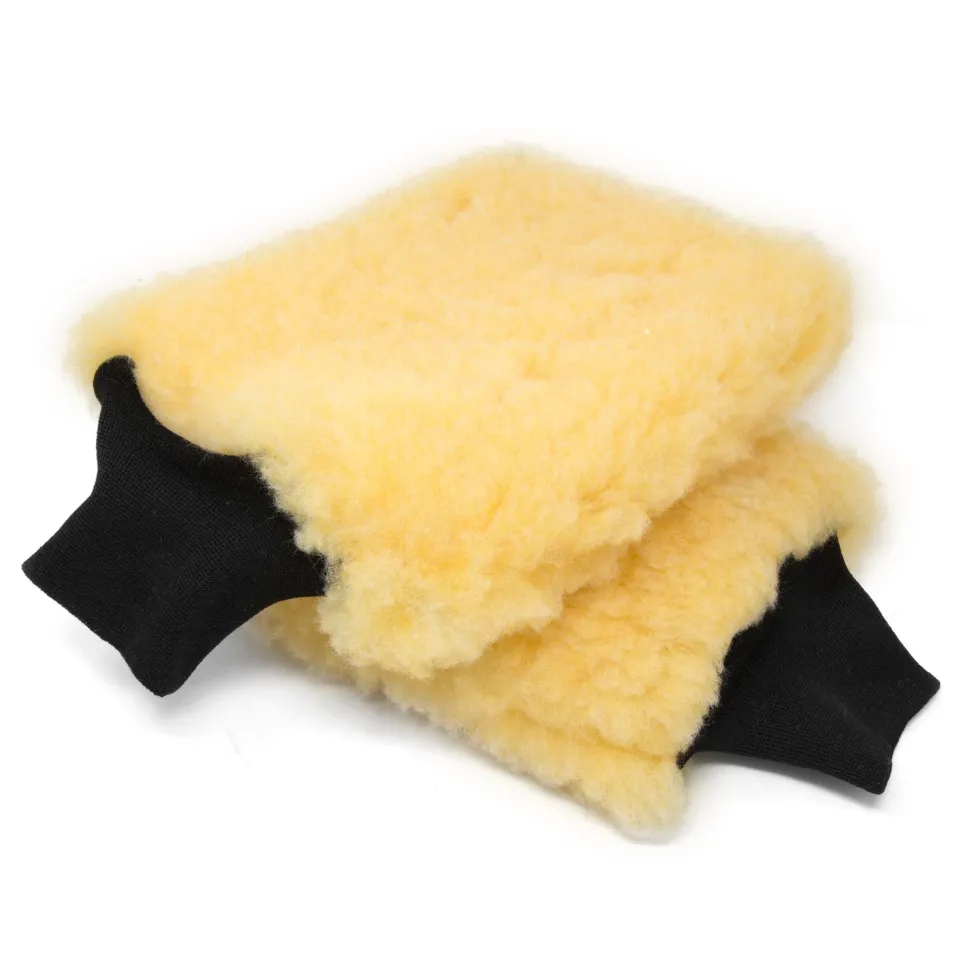 WEN PB002W American-Made Premium Synthetic Wool Car Polishing Wash Mitts, 2 Pack