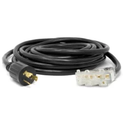WEN PC2513 25 ft. 30-Amp 10-Gauge SJTW Fan-Style 10/3 Generator Extension Cord (converts L5-30R to three 5-20R outlets)