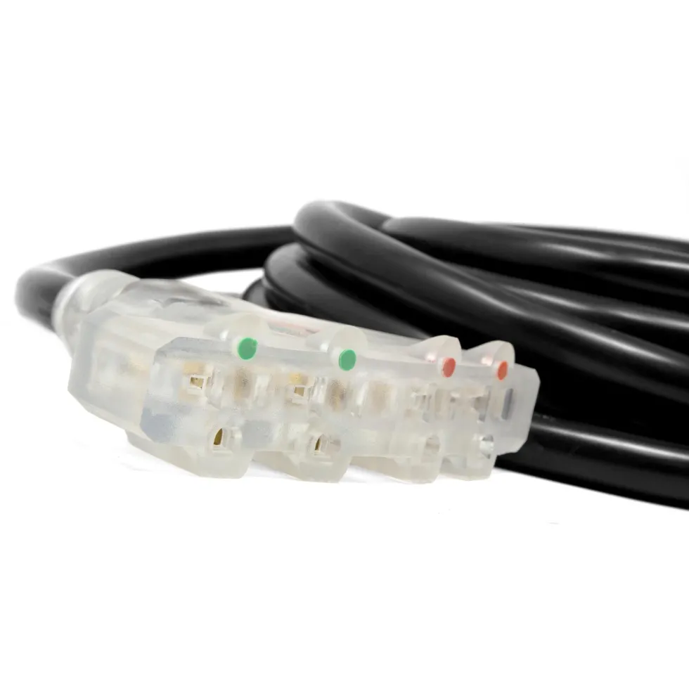 WEN PC2514 25 ft. 30-Amp 10-Gauge STW Fan-Style 10/4 Generator Extension Cord (converts L14-30R to four 5-20R outlets)