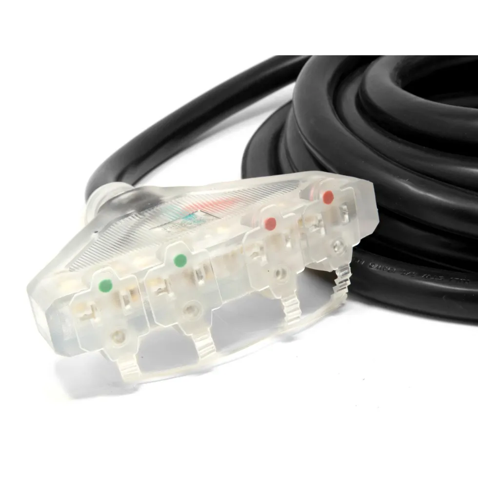 WEN PC2514 25 ft. 30-Amp 10-Gauge STW Fan-Style 10/4 Generator Extension Cord (converts L14-30R to four 5-20R outlets)