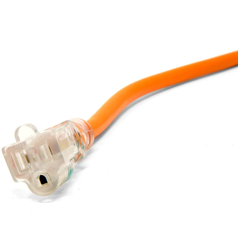 WEN PC1123 100 ft. 12-Gauge Heavy-Duty SJTW Outdoor 12/3 Extension Cord with NEMA 5-15R Light-Up Power Outlet