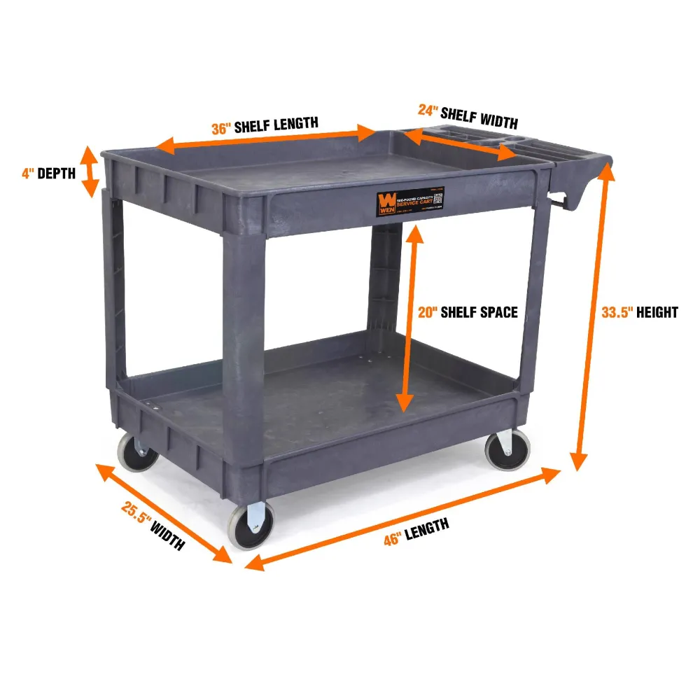 WEN 73004 500-Pound Capacity Service Cart (36 in. x 24 in.)