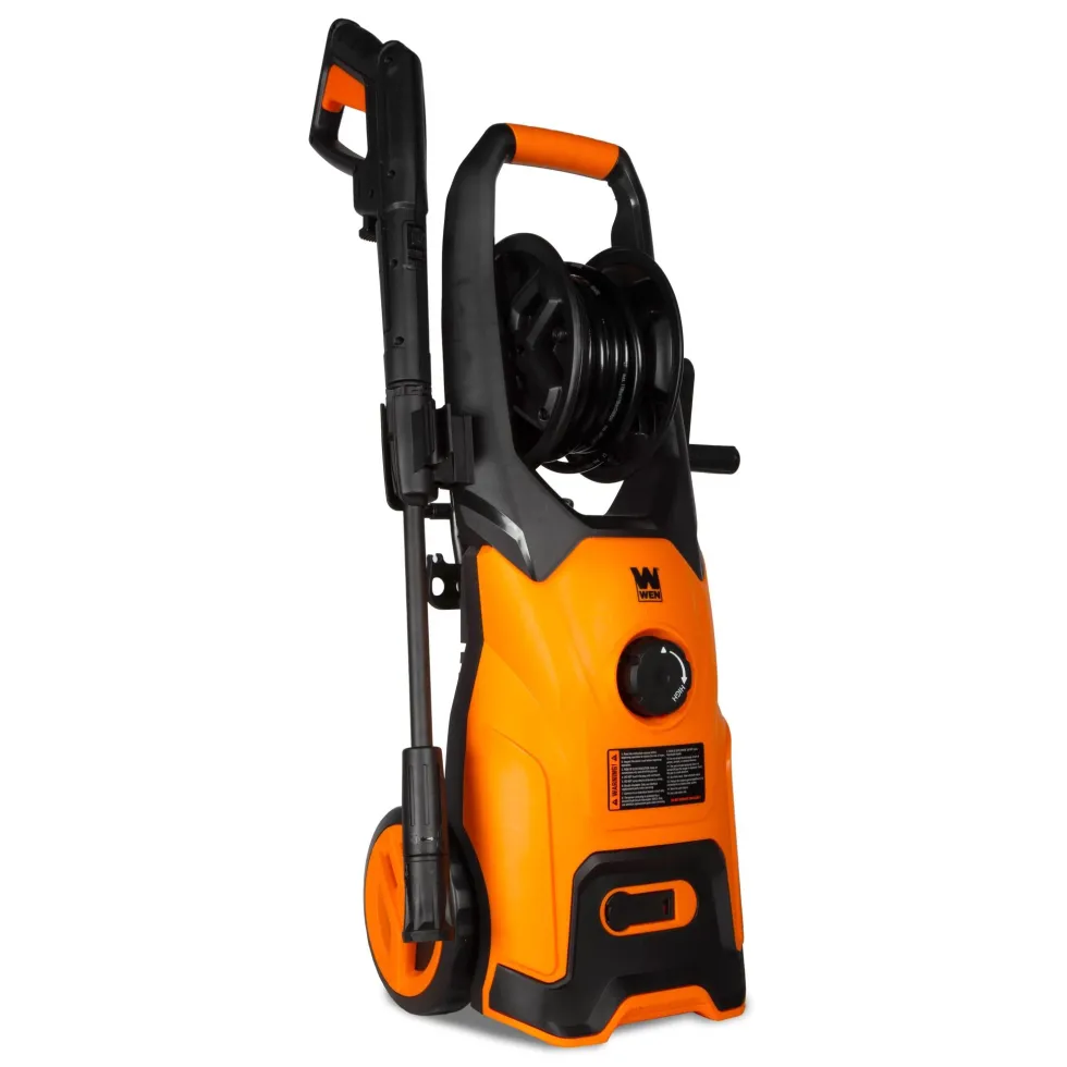WEN PW23V 2300 PSI Electric Pressure Washer with Variable Pressure, Hose Reel, Wheel Kit, and 1.4 GPM Adjustable Flow Rate