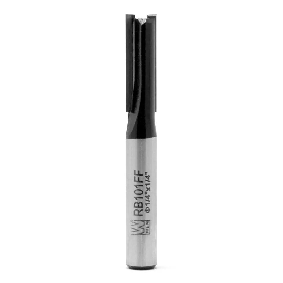 WEN RB101FF 1/4 in. Straight 2-Flute Carbide-Tipped Router Bit with 1/4 in. Shank and 3/4 in. Cutting Length