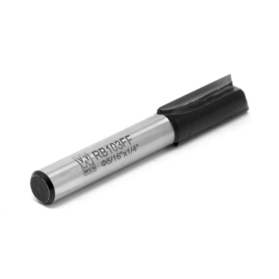 WEN RB103FF 5/16 in. Straight 2-Flute Carbide-Tipped Router Bit with 1/4 in. Shank