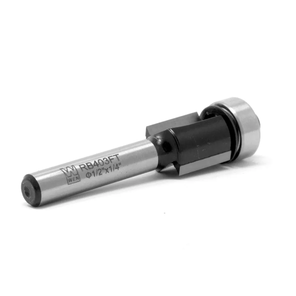 WEN RB403FT 1/2 in. Flush Trim Carbide-Tipped Router Bit with 1/4 in. Shank and 1/2 in. Cutting Length