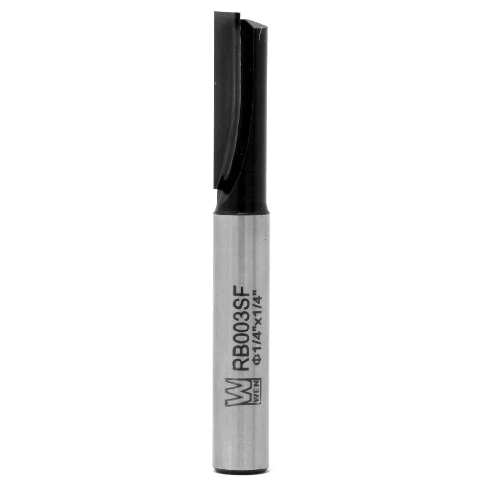 WEN RB003SF 1/4 in. Straight 1-Flute Carbide-Tipped Router Bit with 1/4 in. Shank