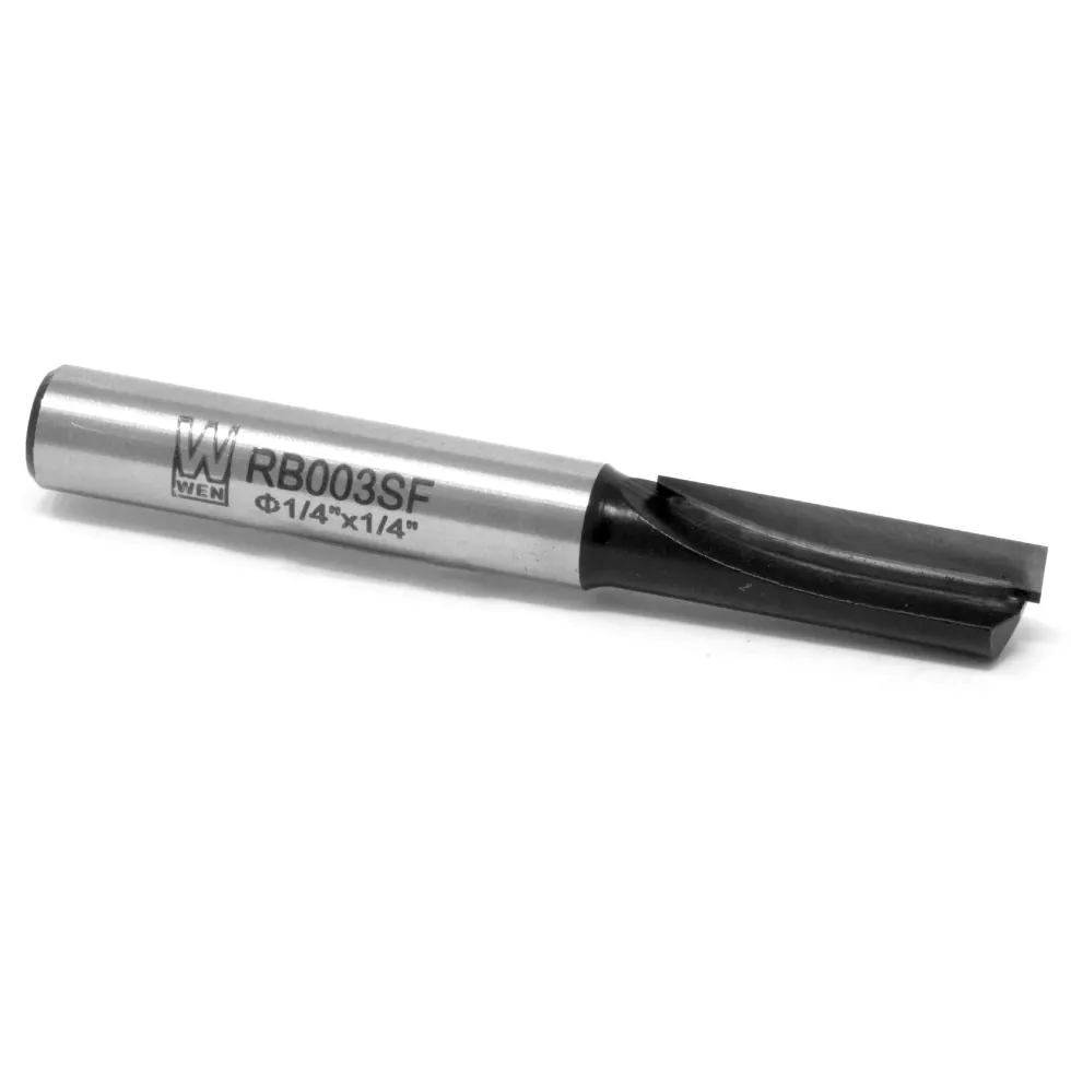 WEN RB003SF 1/4 in. Straight 1-Flute Carbide-Tipped Router Bit with 1/4 in. Shank