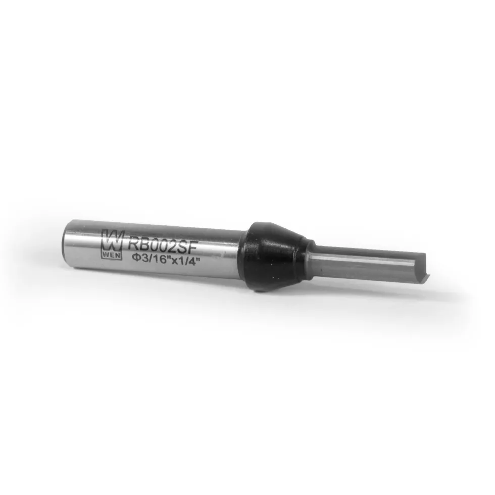 WEN RB002SF 3/16 in. Straight 1-Flute Carbide-Tipped Router Bit with 1/4 in. Shank