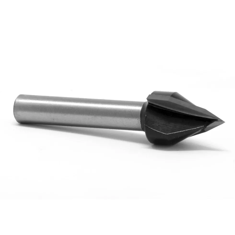 WEN RB302VG 1/2 in. V-Groove Carbide-Tipped Router Bit with 1/4 in. Shank and 5/8 in. Cutting Length