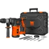 WEN RH1042 12-Amp 1-3/16-Inch Variable Speed SDS Plus Corded Rotary Hammer Kit with Case, Chisels, and Drill Bits