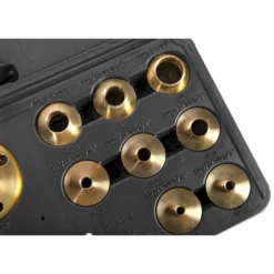 WEN RT011A WEN Solid Brass Router Template and Guide Bushing Set, 1-3/16-Inch Base Plate, 11-Piece Kit