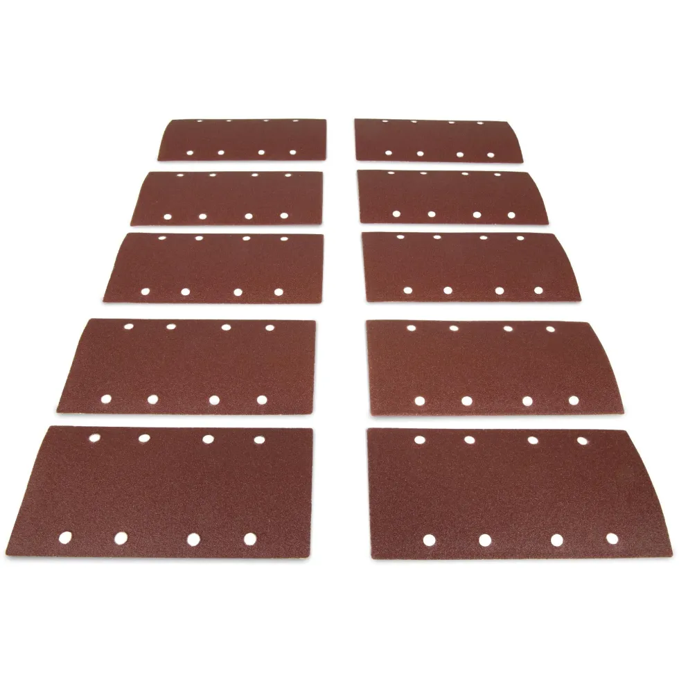 WEN 6313SP240 Electric 1/3 Sheet Sander 240-Grit Hook and Loop Sandpaper (10-Pack)