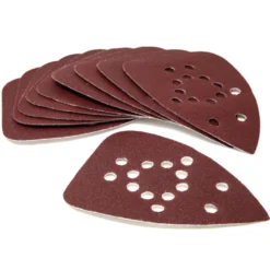 WEN 20401SP80 80-Grit Hook and Loop Palm Sander Sandpaper for the WEN Cordless Palm Sander, 10-Pack