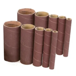 WEN 6535SP80 80-Grit Oscillating Spindle Sandpaper Sanding Sleeves with 5-5/8-Inch Height, 10 Pack