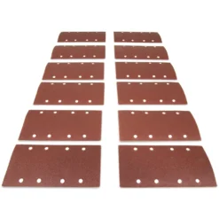 WEN 6313SP 1/3 Sheet Sander Hook-and-Loop Sandpaper Assorted Grits (12-Pack)