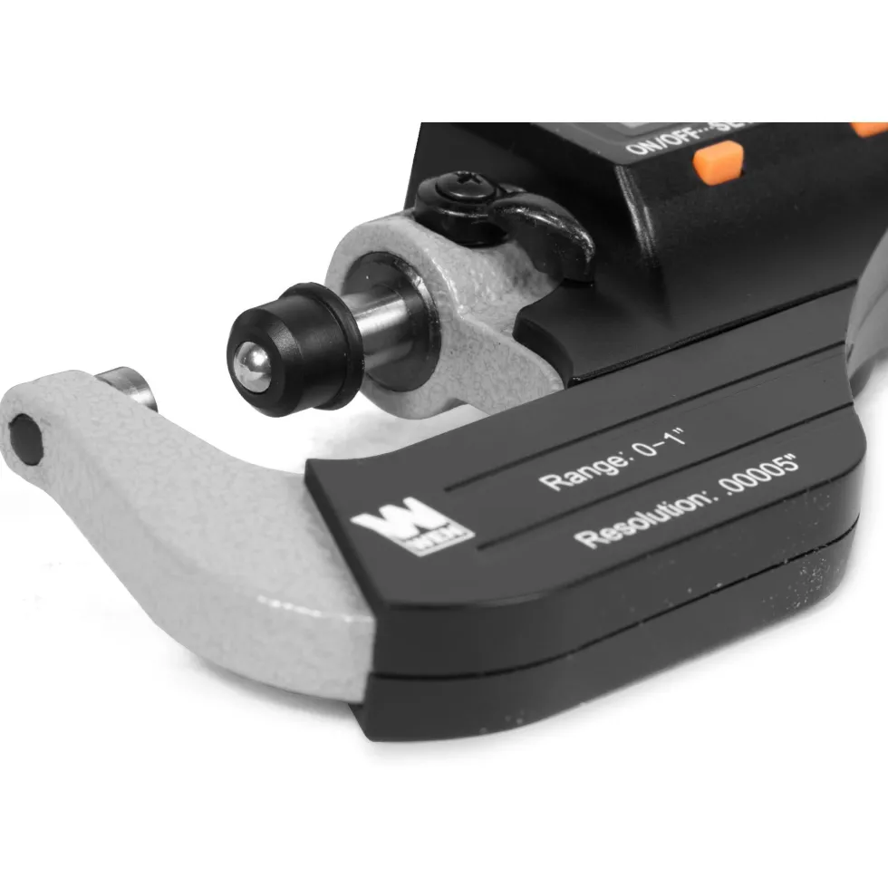 WEN 10725 Standard and Metric Digital Micrometer with 0 to 1-Inch Range, .00005-Inch Accuracy, LCD Readout and Storage Case