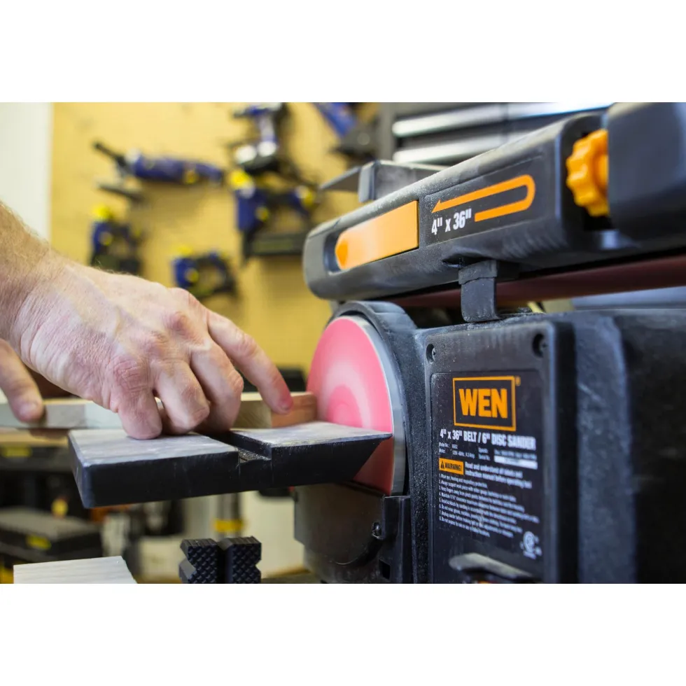 WEN 6502T 4.3-Amp 4 x 36 in. Belt and 6 in. Disc Sander with Cast Iron Base