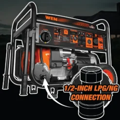 WEN TF-1450 14,500-Watt 120V/240V Tri-Fuel Generator for Gas, Propane, and Natural Gas, Transfer-Switch Ready with Electric Start and Wheel Kit