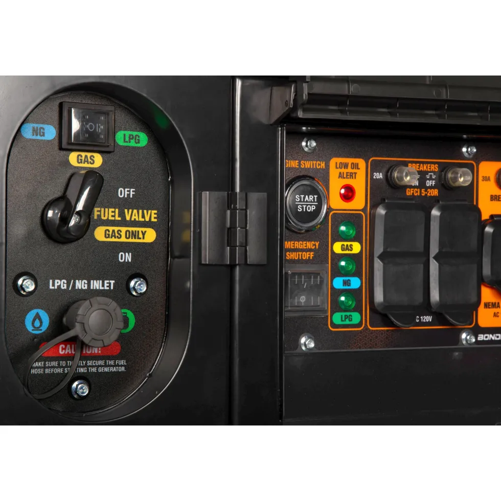 WEN TF1500XR 15,000-Watt Weatherproof Portable Generator for Home Backup, 120V/240V, Tri-Fuel with Cyclone Shield Weatherproofing Technology, 550cc Engine, Remote Electric Start, Wheel Kit, and CO Watchdog, Gas, Propane, and Natural Gas Powered