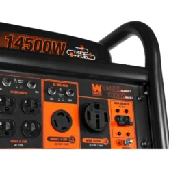 WEN TF1450X 14,500-Watt 120V/240V Tri-Fuel Generator for Gas, Propane, and Natural Gas, Transfer-Switch Ready with Electric Start, Wheel Kit, and CO Watchdog