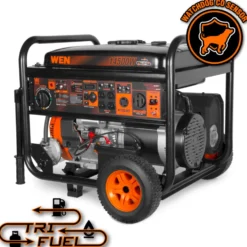 WEN TF-1450X 14,500-Watt 120V/240V Tri-Fuel Generator for Gas, Propane, and Natural Gas, Transfer-Switch Ready with Electric Start, Wheel Kit, and CO Watchdog