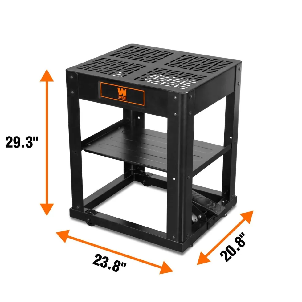 WEN 6588T Multi-Purpose Planer Stand with Storage Shelf and Rolling Base