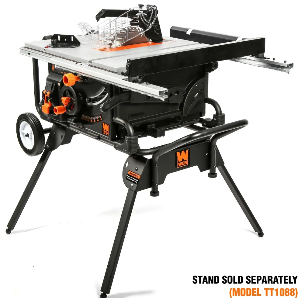 WEN TT1015 15-Amp 2 HP 10-Inch Industrial Benchtop Jobsite Table Saw