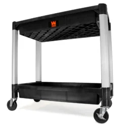 WEN 73162 Two-Tray 300-Pound Capacity Double Decker Service and Utility Cart